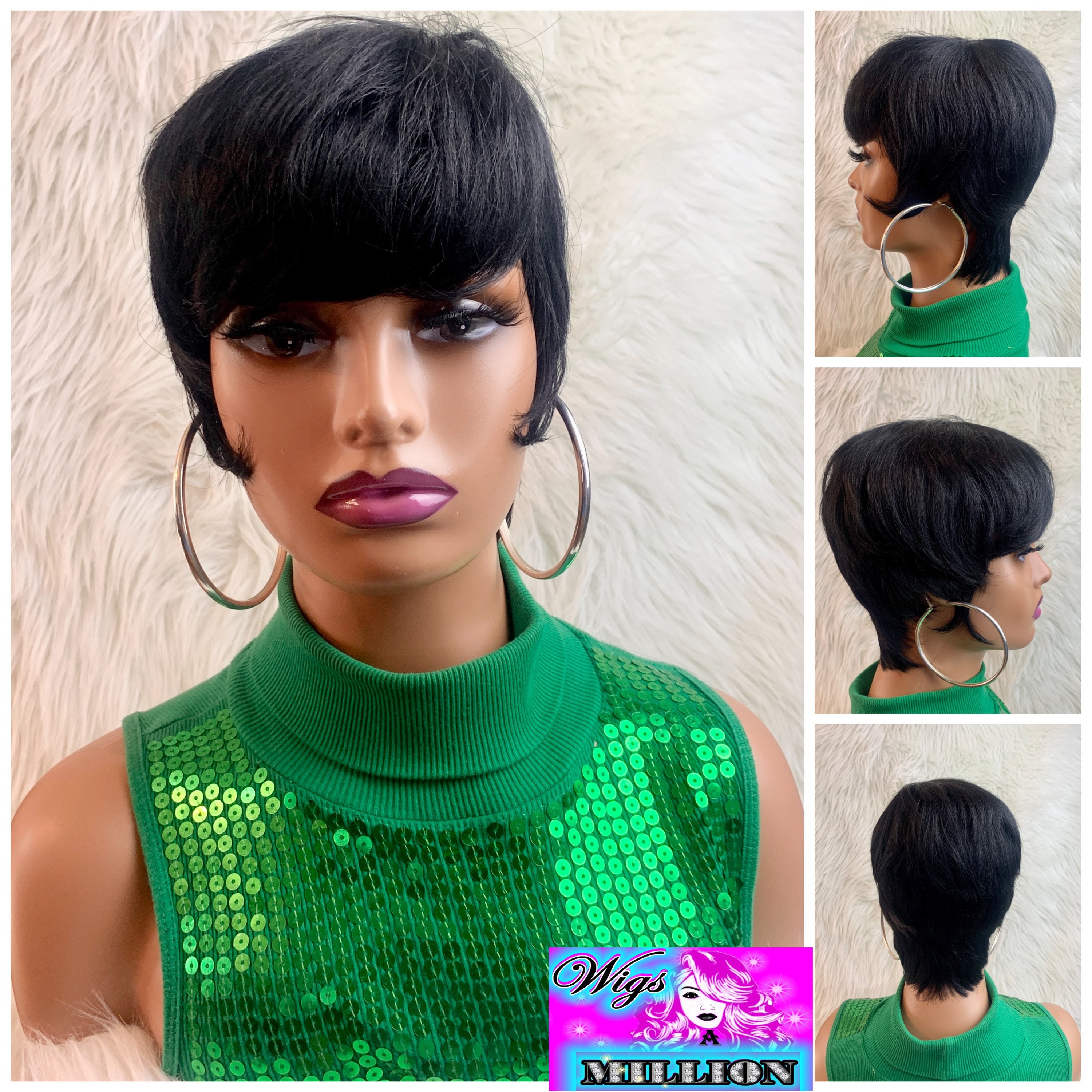 Amber Rose Black Brazilian Short 100% Human Hair Wig - Etsy Ireland Amber Rose Black Brazilian Short 100% Human Hair Wig - Etsy Ireland