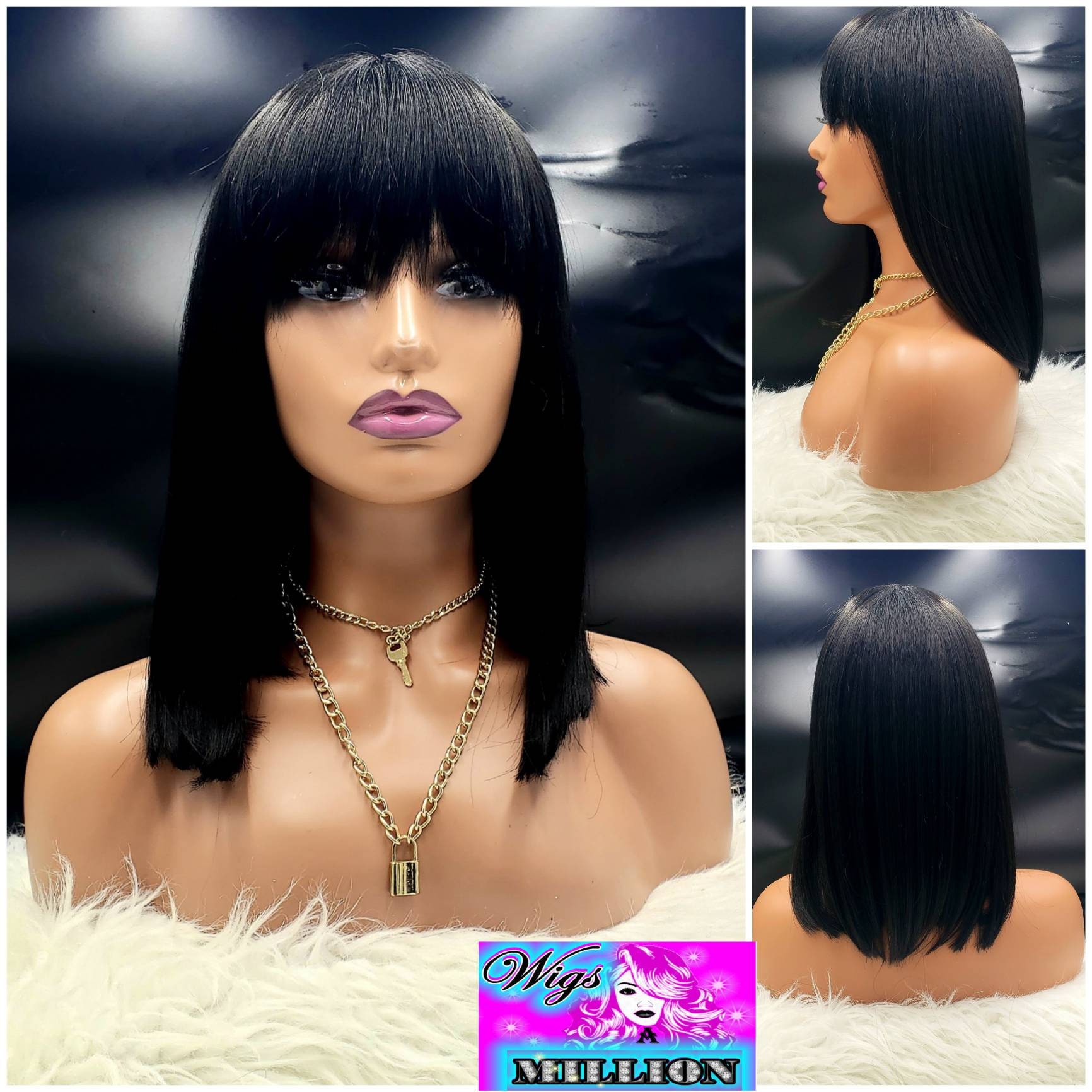 Egypt Black Heat Resistant Chinese Bang Bob Wig Full - Etsy Egypt Black Heat Resistant Chinese Bang Bob Wig Full - Etsy
