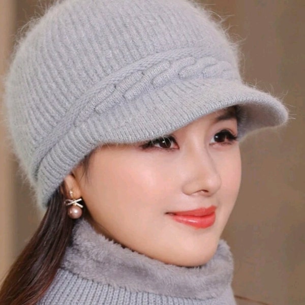 Hat & Scarf Set For Women, Autumn/ Winter Thick Knitted Beanie, Baseball Hat, Warm Style Beret