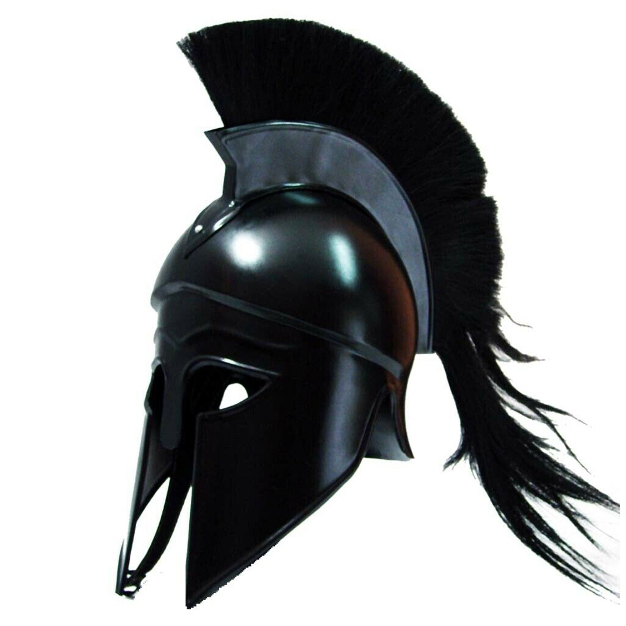Mini Medieval Greek Spartan Helmet w Detachable Plume