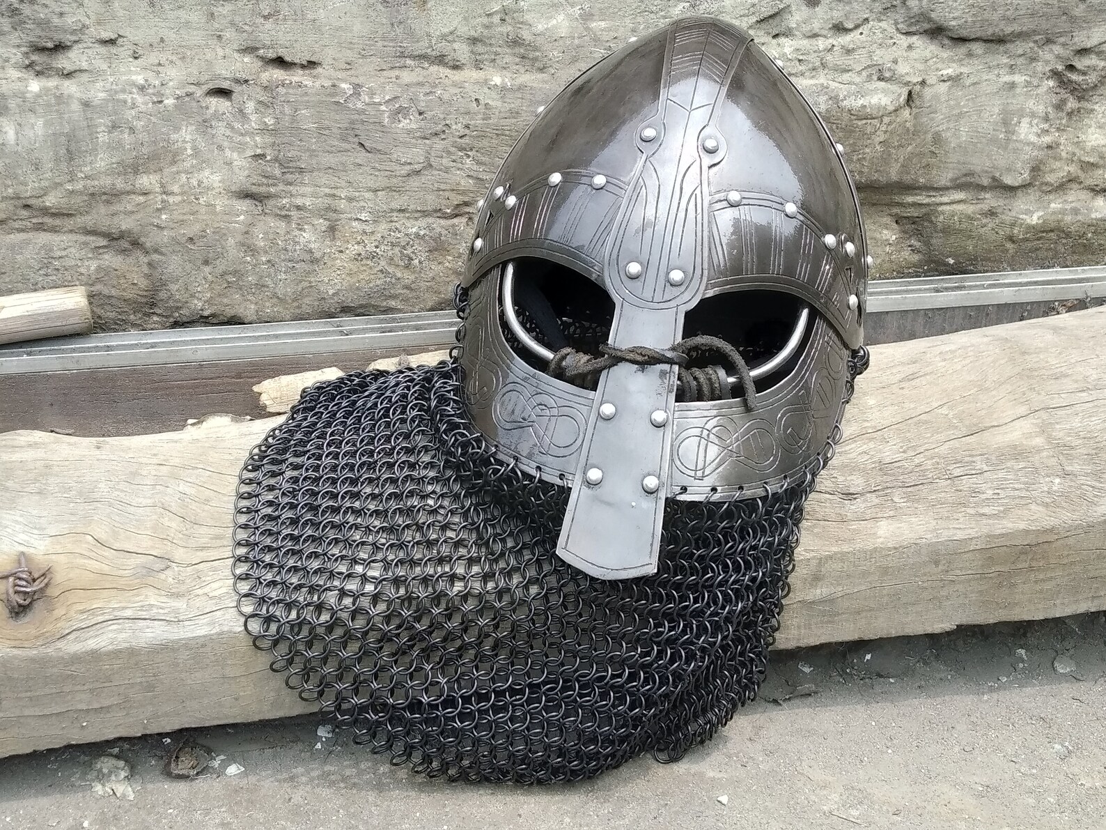Medieval Viking Warrior Helmet Larp Norman Helmet Hand Etsy