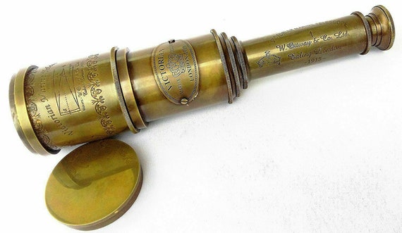 Antique Brass Victorian Marine Telescope 18/" Maritime Nautical Spyglass Gift