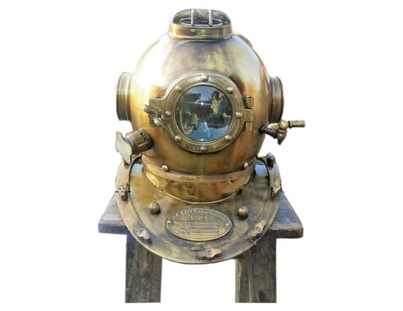 Antique Scuba SCA Divers Helmet US Navy Mark V Deep Sea Marine Divers
