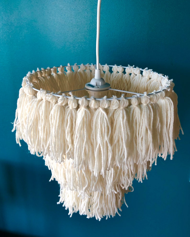 Tassel Pendant Ceiling Lamp Boho Decor Tassel Chandelier Etsy