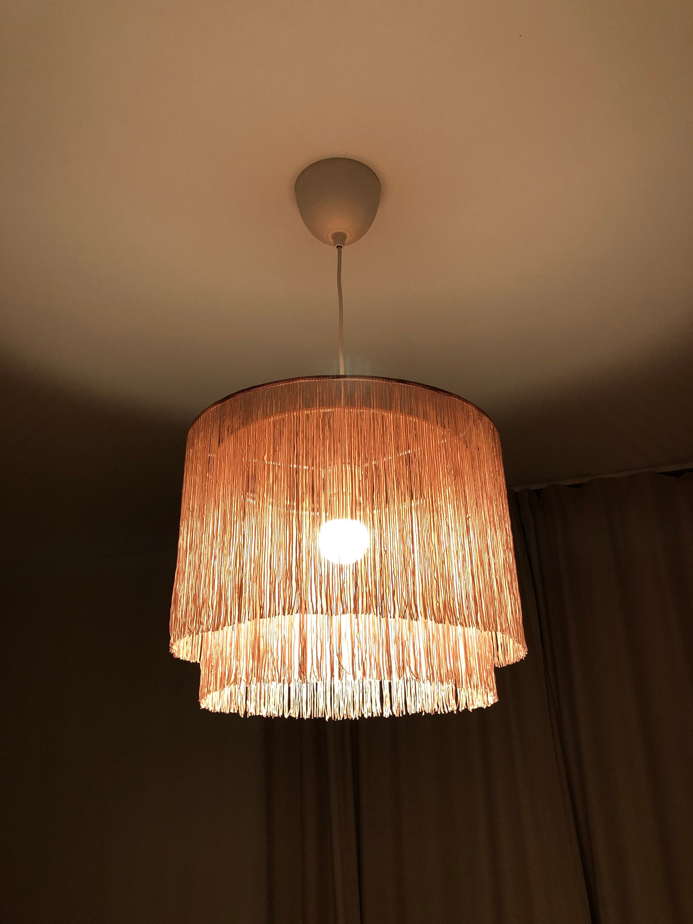 Fringed ceiling lampshade deals