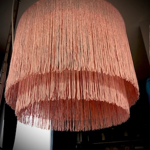 Pantalla de lámpara con flecos y borlas, colgante con flecos, pantalla de lámpara de lujo, pantalla de lámpara única, pantalla de lámpara hecha a mano, decoración del hogar, lámpara de techo