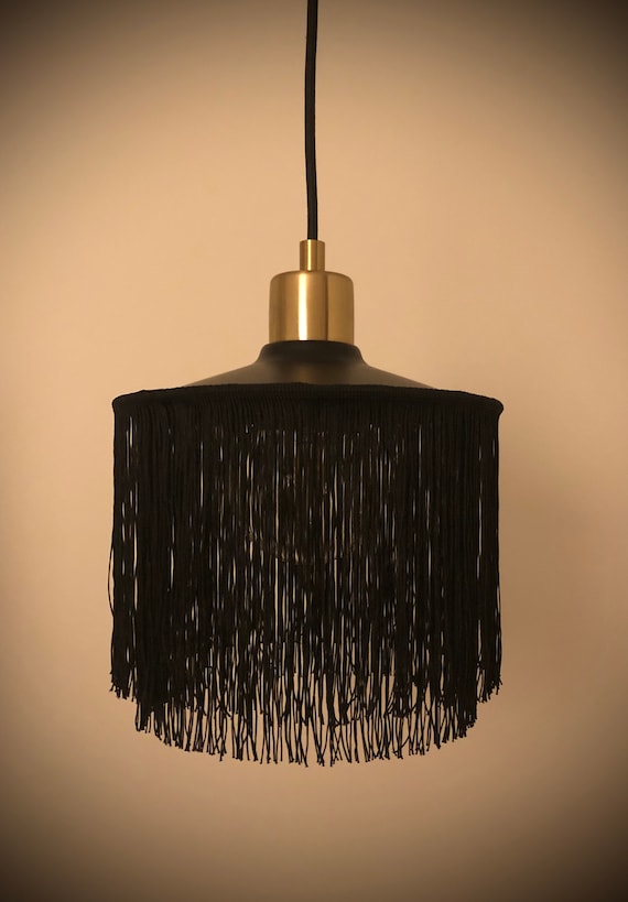 Fringed cheap ceiling lampshade