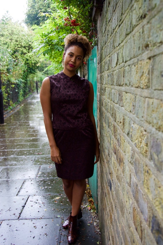 Matching 90's top and skirt suit