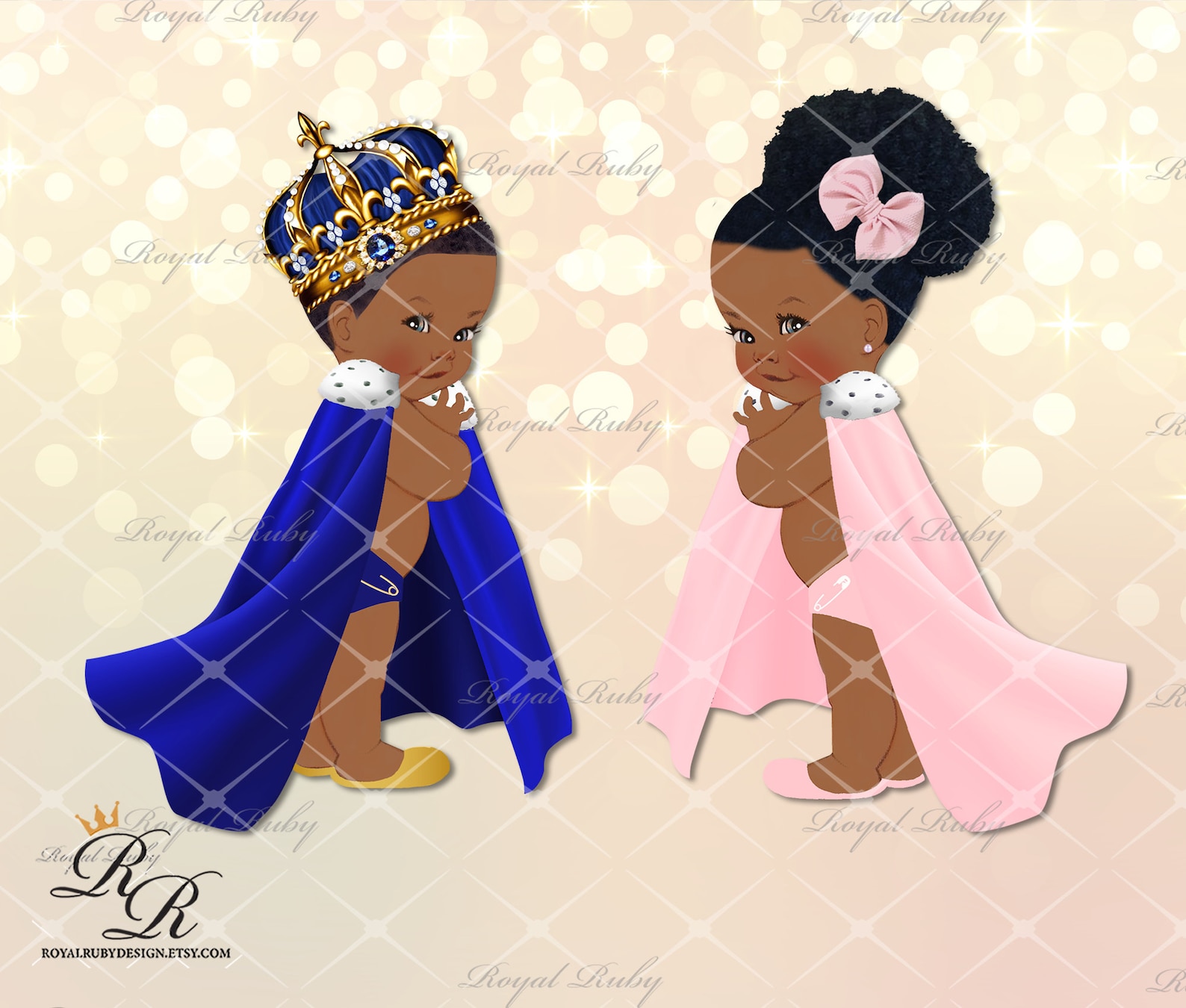 Baby Princess and Prince Cape Afro African American Baby Etsy
