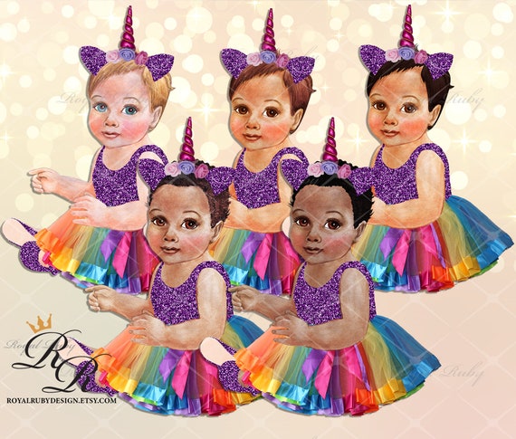 Ballerina Unicorn Princess Baby Girl African American Baby 4 Etsy