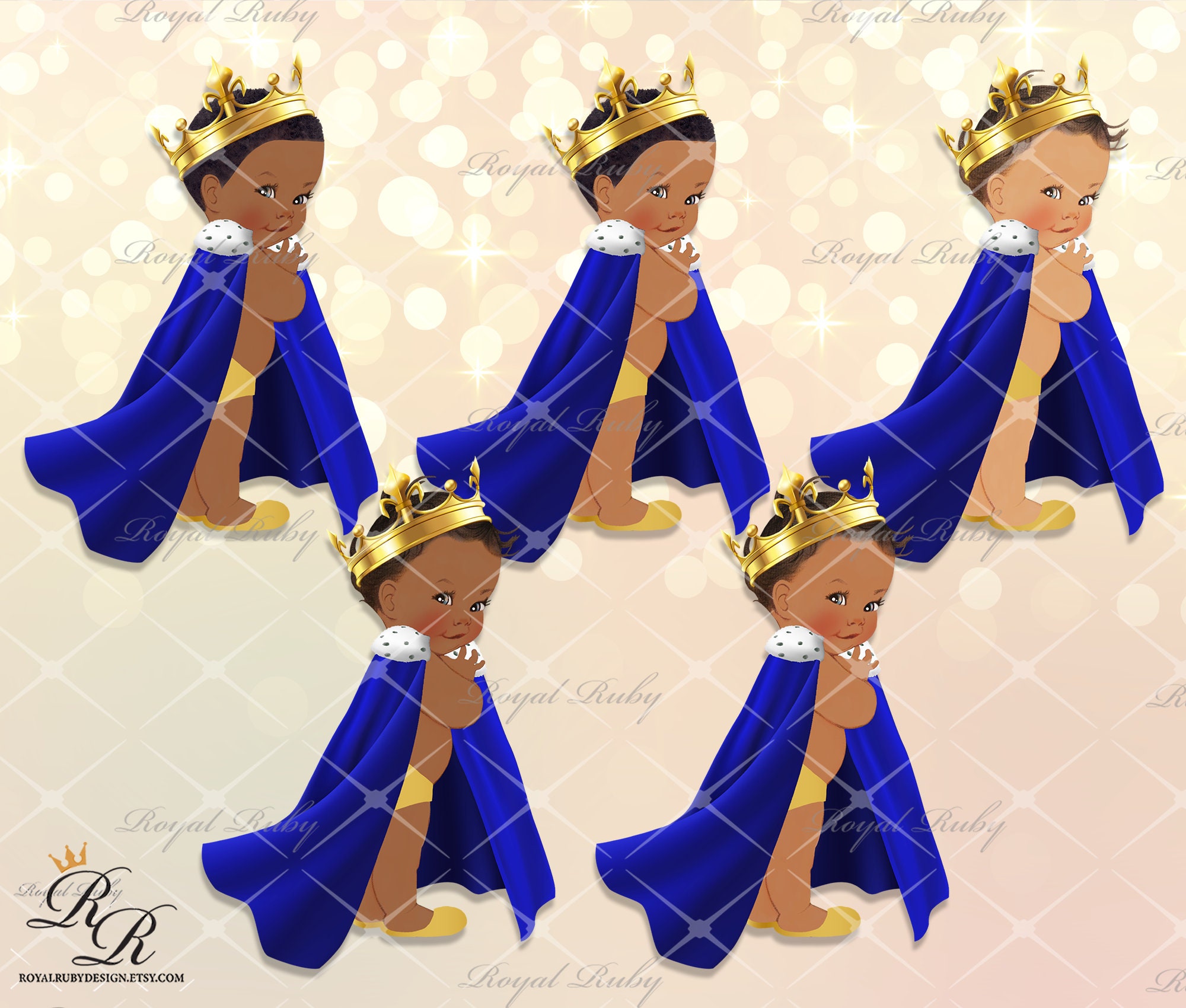 Royal prince blue baby boy African American Baby 3 skin Etsy