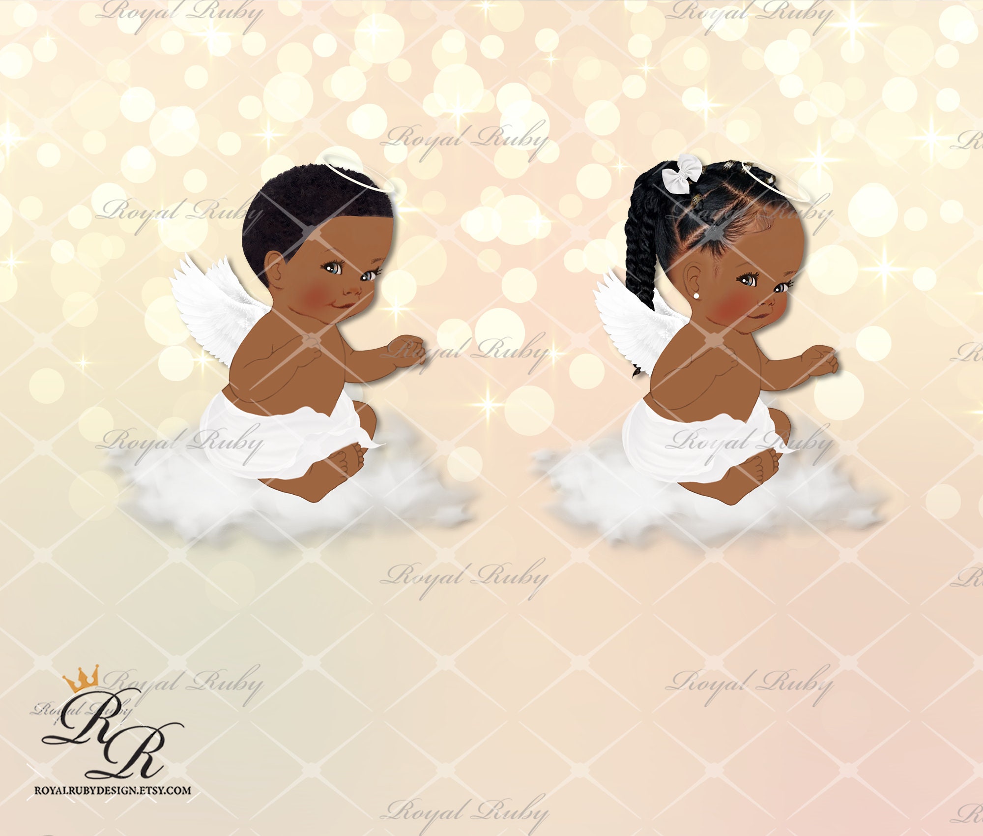 Black Angel Baby Figurines