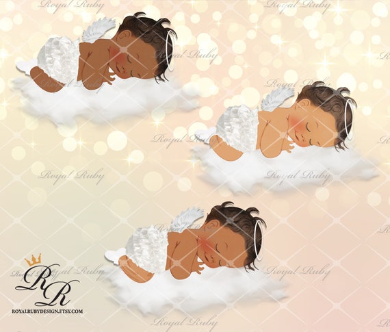 Black Baby Angels In Heaven