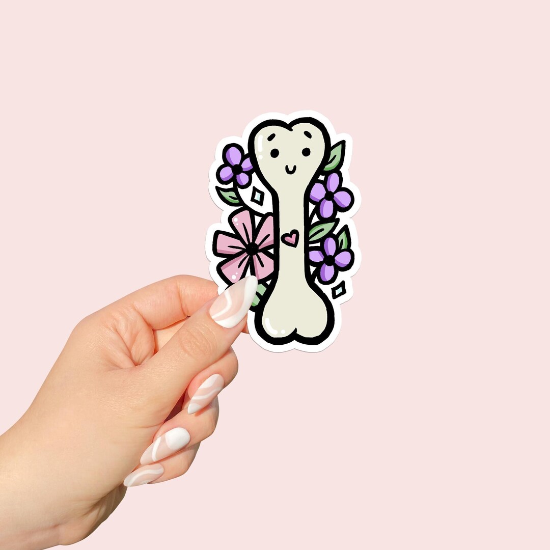 Floral Healed Bone Vinyl Sticker: Get Well Gift - Etsy