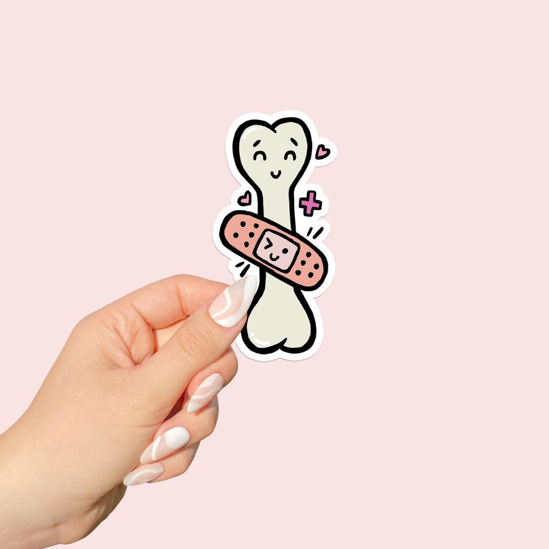 Bandage Broken Bone Funny Vinyl Sticker, Broken Leg Sticker, Broken ...