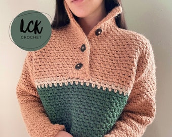 Crochet Sweater Pattern PDF - Phat Patty Pullover