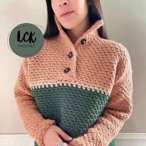 Crochet Sweater Pattern PDF - Phat Patty Pullover