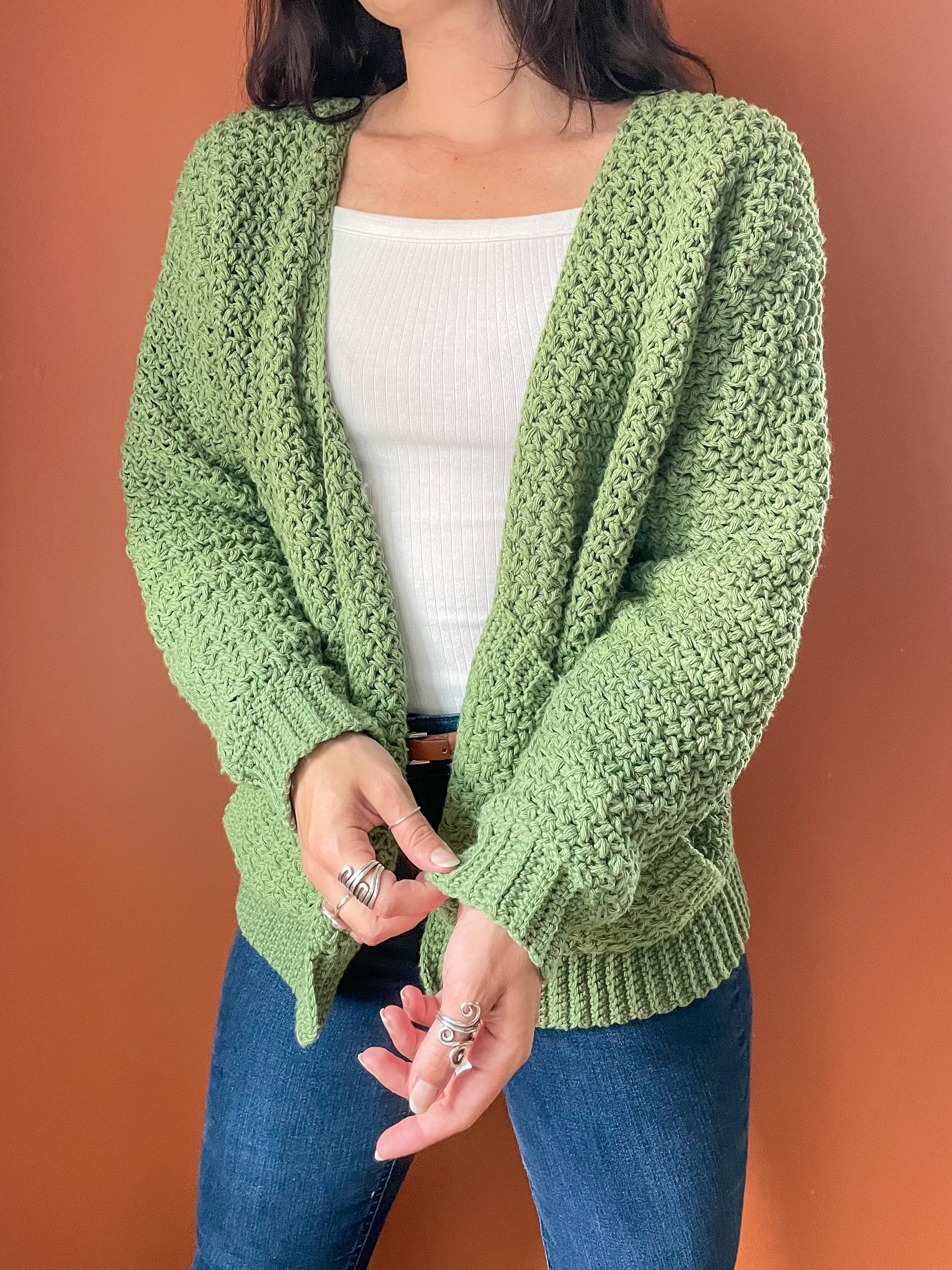 Crochet Cardigan Pattern PDF Nina Bean Cardigan | Etsy