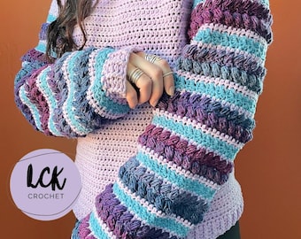 Crochet Sweater Pattern PDF - Sleeve Queen Sweater