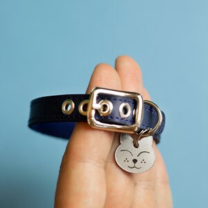 Joli collier pour chat personnalisé en cuir, collier personnalisé, collier de sécurité, collier rose, petit collier, collier pour chat, collier d&#39;identification