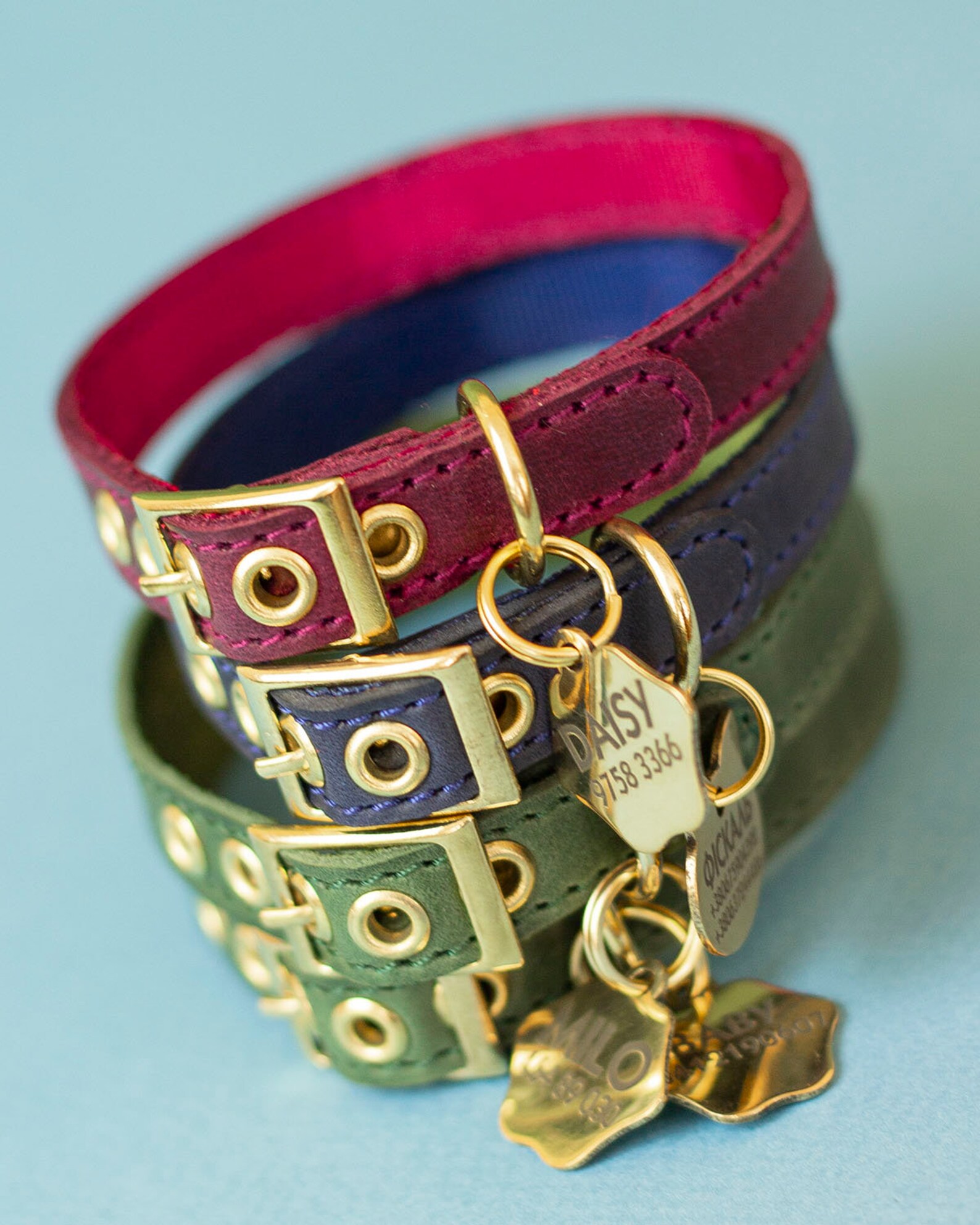 Cute Cat Collar Personalized Leather Collar Custom Collar Etsy