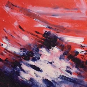 abstract art oil carton landscape