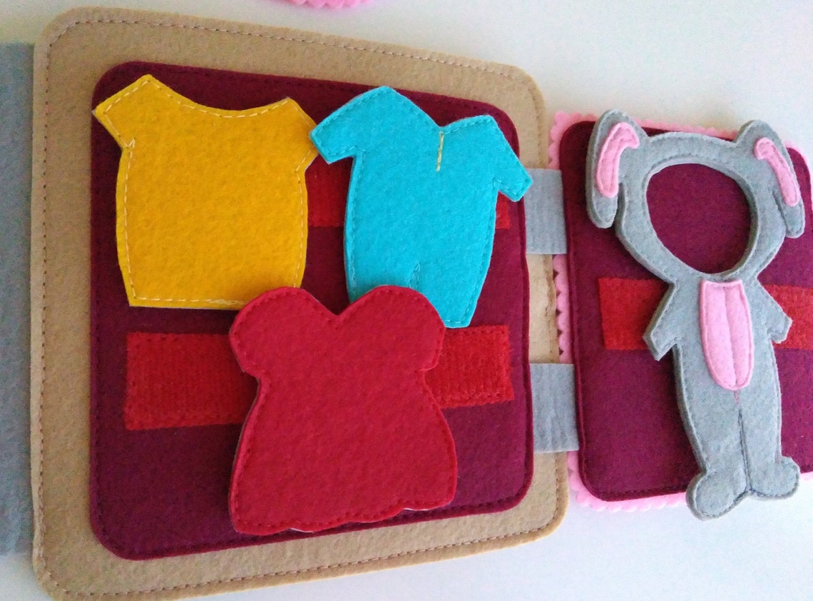 Kids busy book montessori soft velcro toys baby shower games Etsy