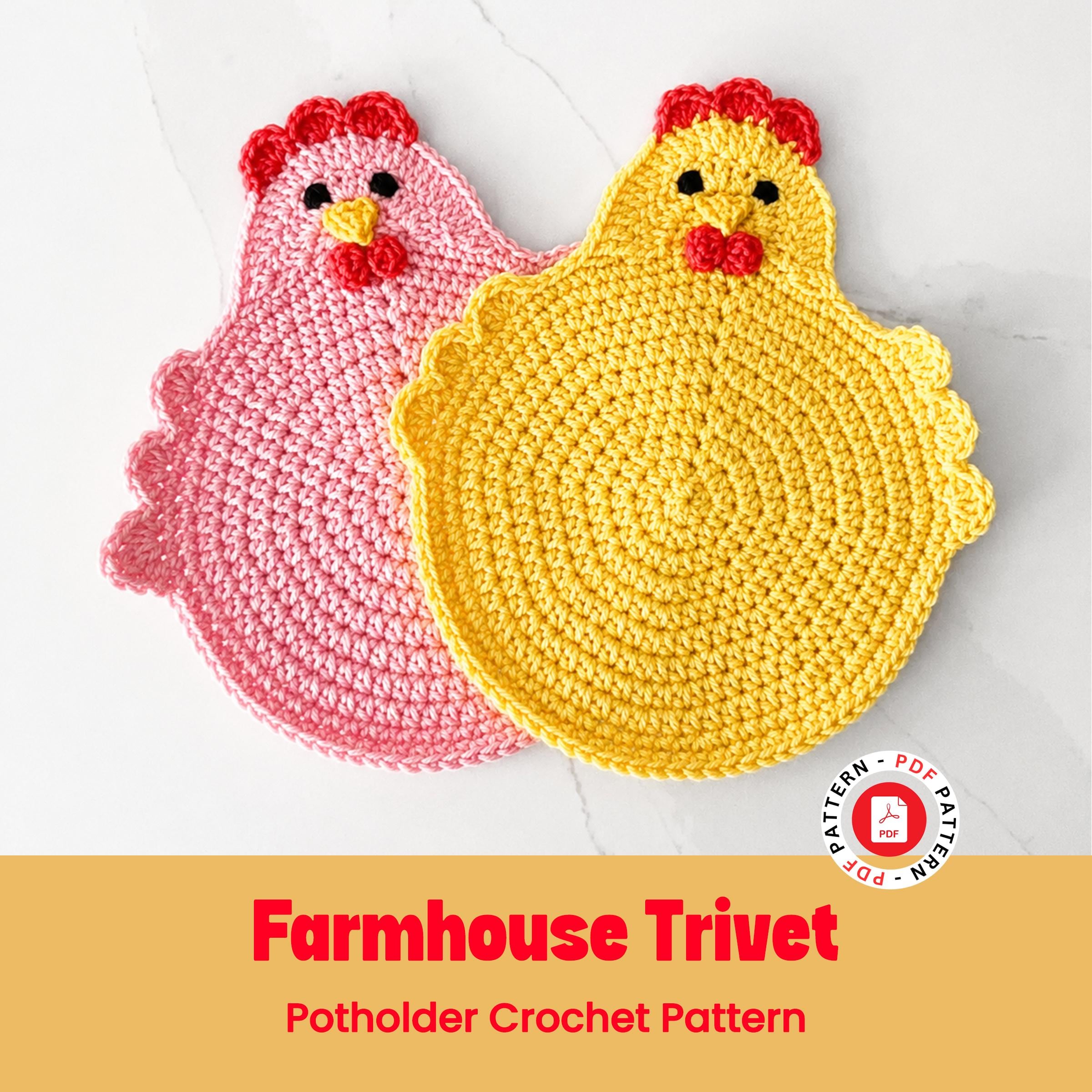 Farmhouse Chicken Trivet Potholder Pattern