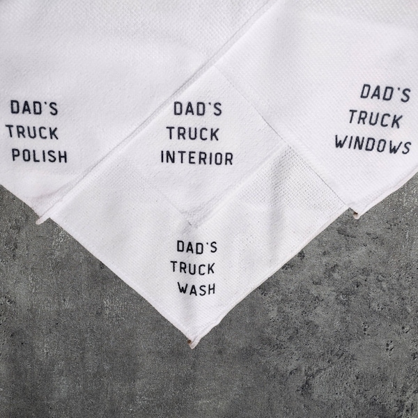 Custom Car Cleaning Cloths Personalized Truck Cleaning Kit Personalized Cloths Car Cleaning Car Lover Car Gift Named Cloths Fathers Day Gift