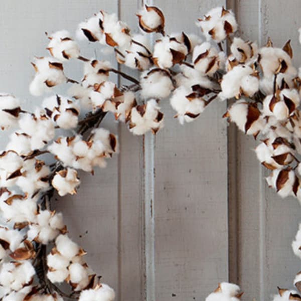 Cotton Wreath Etsy