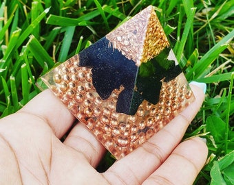 Small Black Tourmaline Pyramid Orgonite