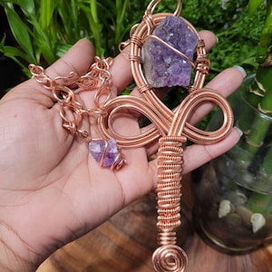 Stort Ankh-hänge i koppar