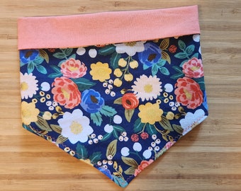 Rifle Paper Vintage Garden Bandana  |  Dog Bandana w/ Personalization | Add matching wristlet, hair tie or coozie