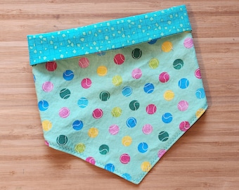 Colorful Tennis Balls |  Preppy Pup Dog Bandana w/ Personalization | Add matching wristlet, hair tie or coozie