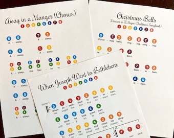 LDS Primary Christmas Handbell Sheet Music Digital Download PDF