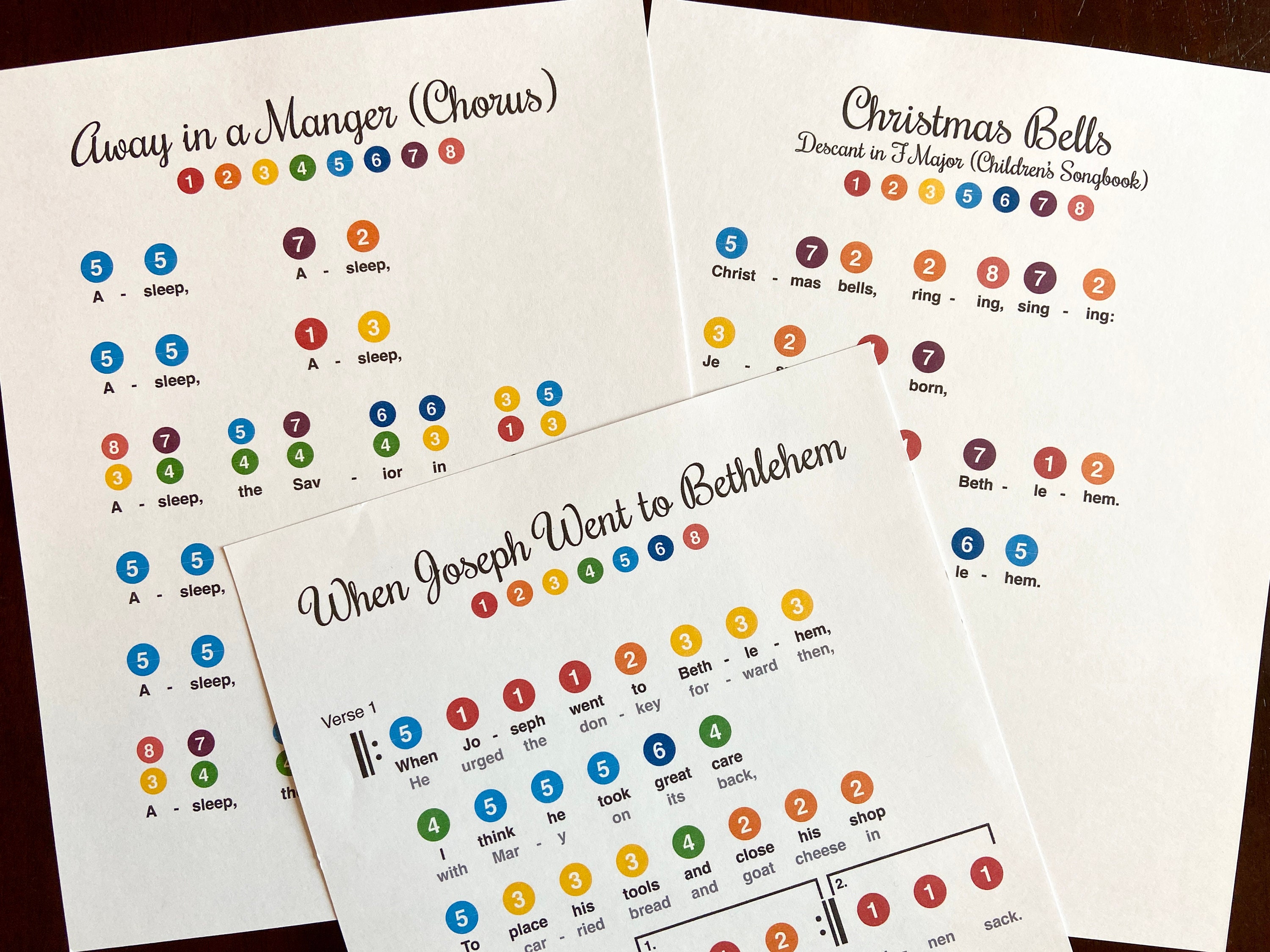 LDS Primary Christmas Handbell Sheet Music Digital Download PDF