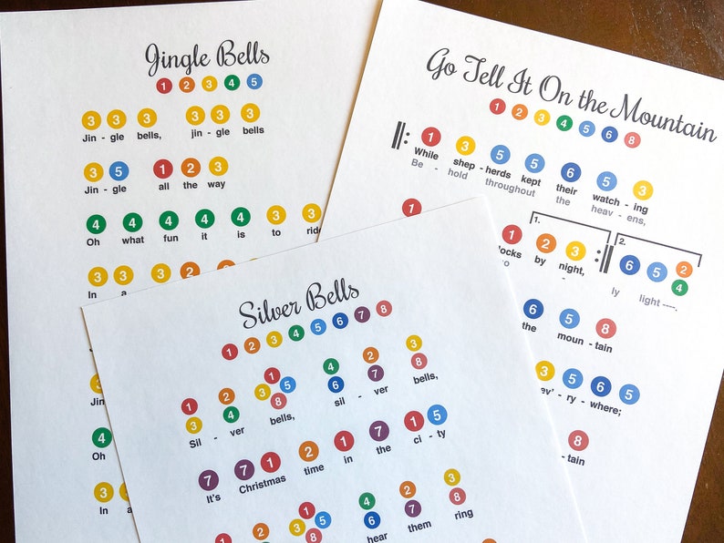 Christmas Handbell Sheet Music Digital Download PDF Etsy Canada