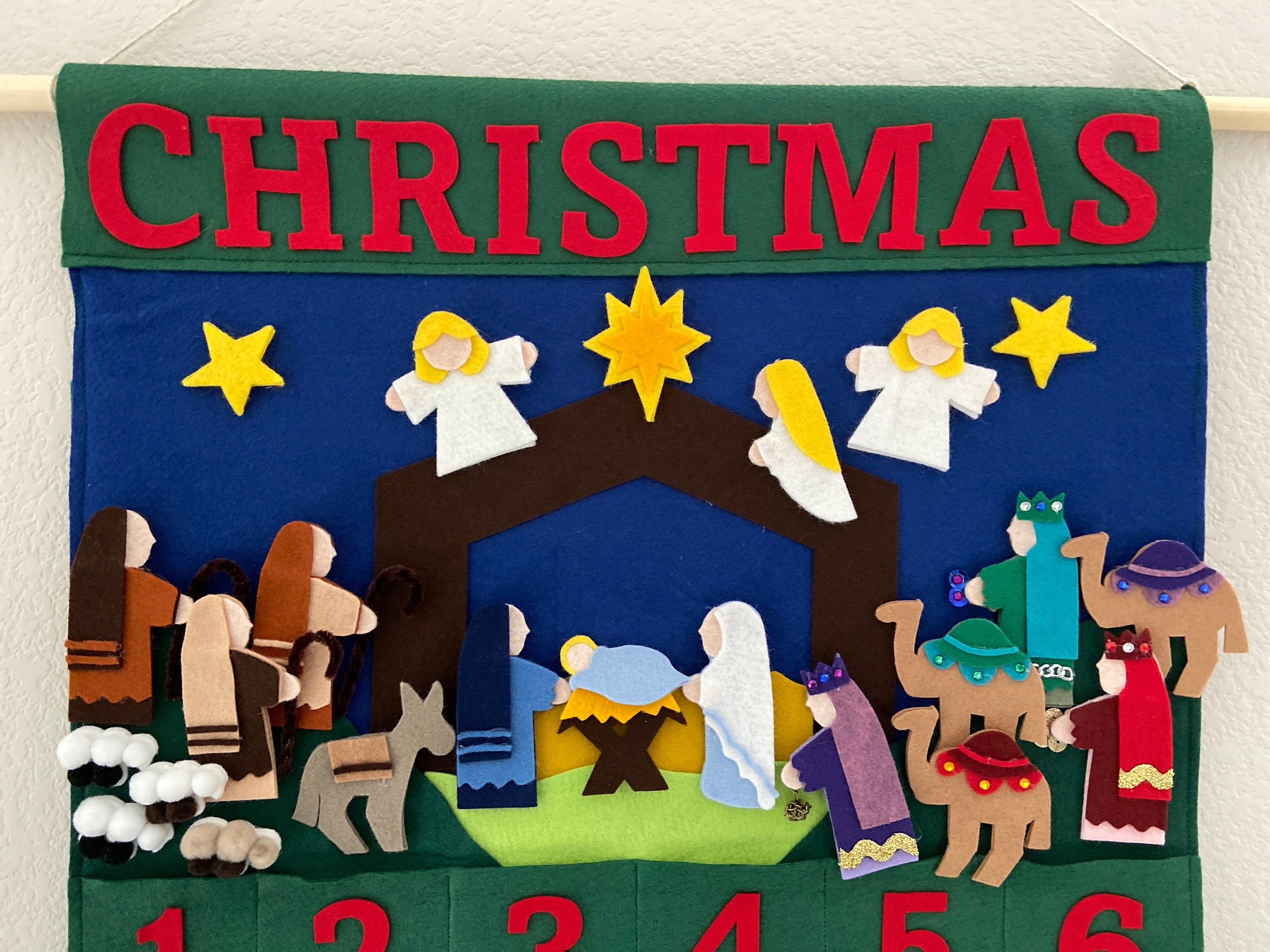 Felt Nativity Advent Calendar PDF Pattern Etsy Felt Nativity Advent Calendar PDF Pattern Etsy