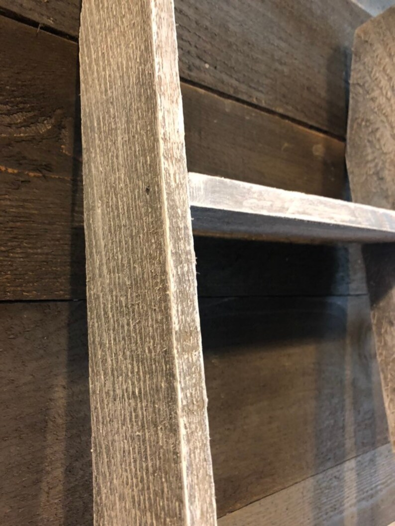 Rustic hand made leaning ladder shelf. Etsy