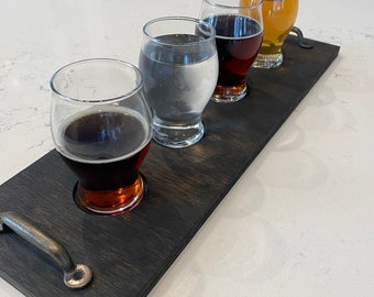 Wooden Beer Flight Board: Bourbon Whiskey Tasting Tray
