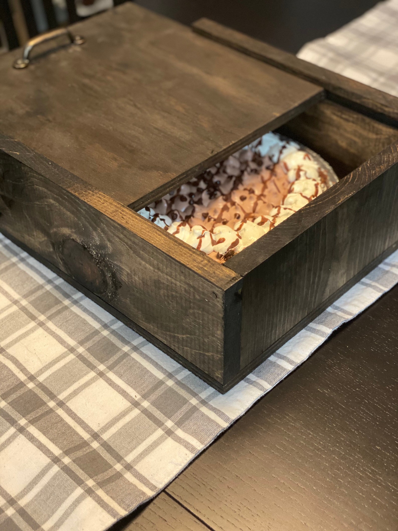 Wooden Pie Box Rustic Pie Box Wooden Storage Box Pie Box Etsy Israel