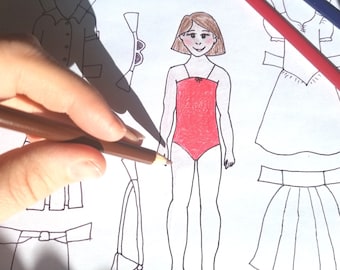 Printable Paper Doll Coloring Pages for Girls