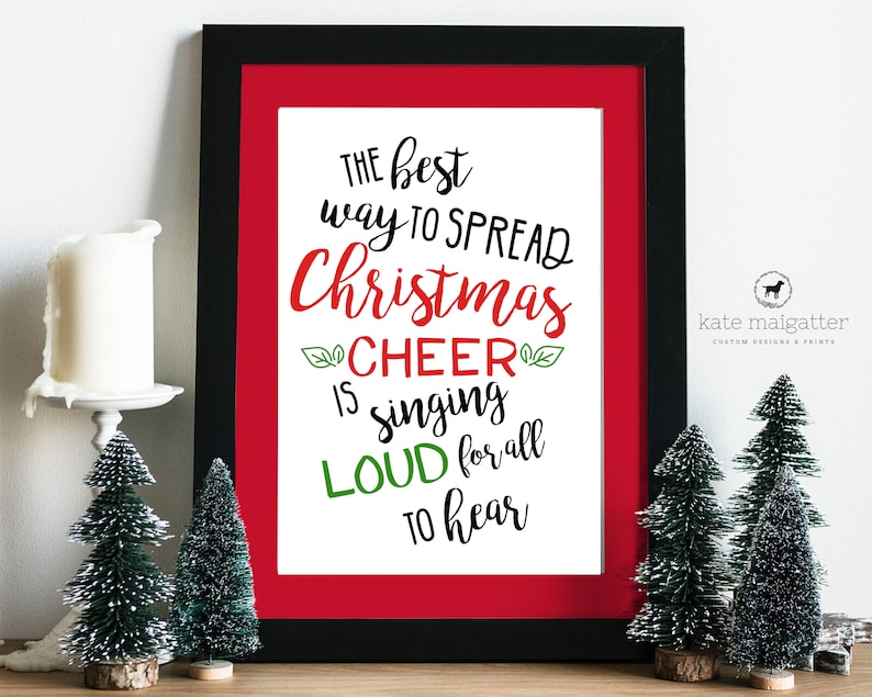 Elf Christmas Cheer Print Elf Movie Quote Christmas Print Etsy