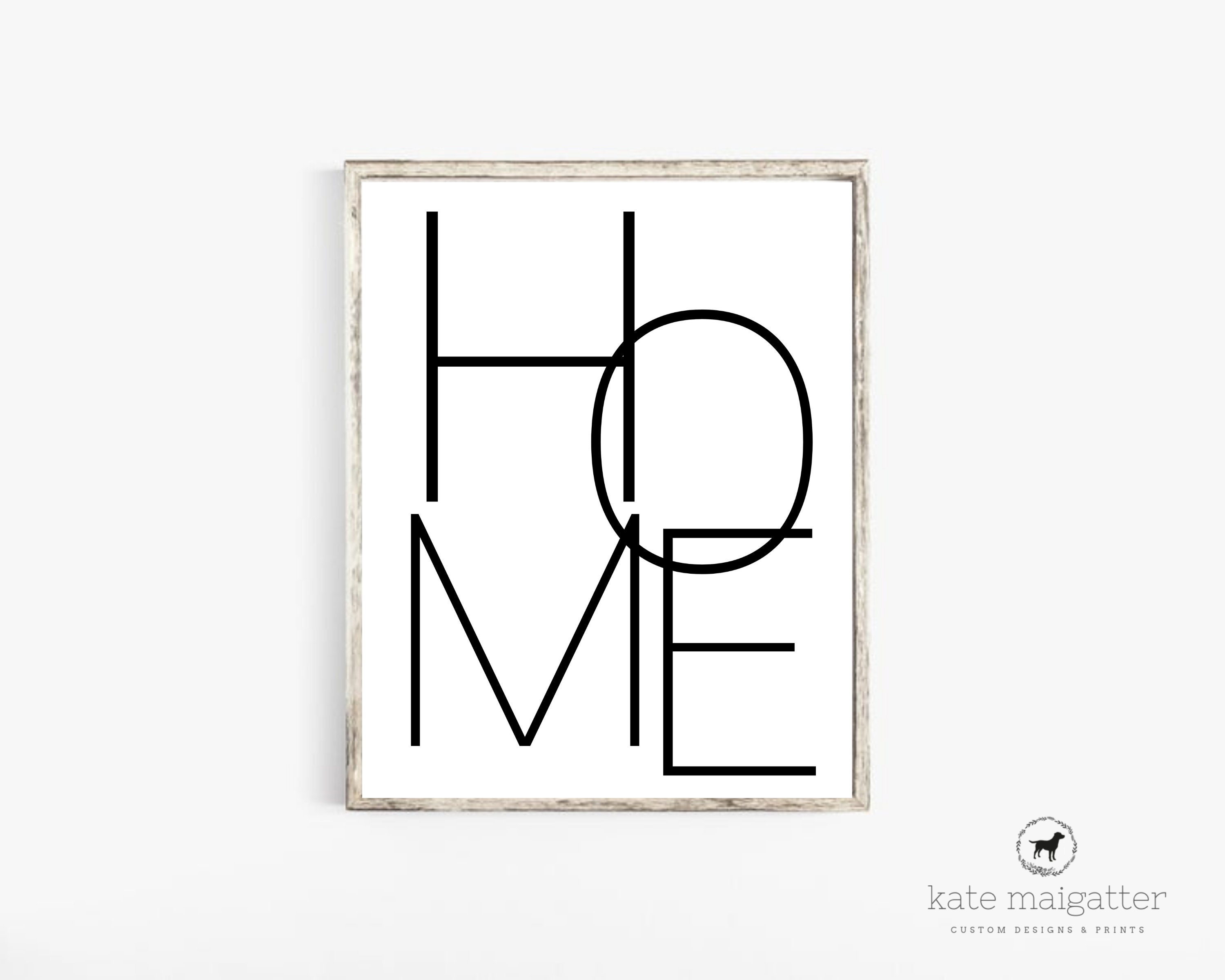 Home Sign Home Print Home Word Printable Home Typography - Etsy UK