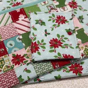 Cross Stitch Patchwork Project Bag - Matching Floss Keep