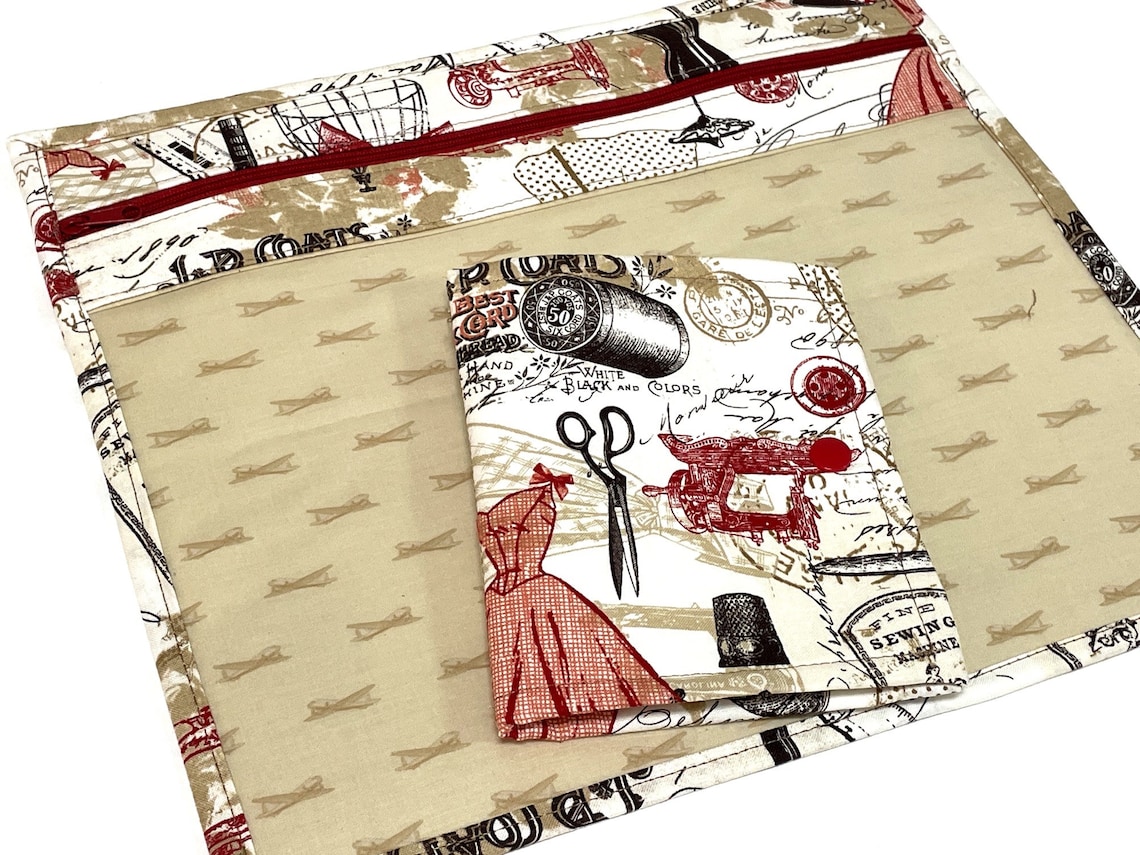 VINYL Sewing Themed Cross Stitch Project Bag With Matching Etsy