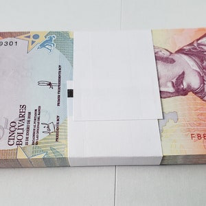 Pack of 100 Uncirculated Venezuela 5 Bolivares Notes