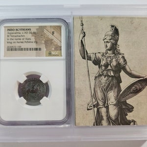Aspavarma Indo-Scythians Ancient Coin - NGC F with Case