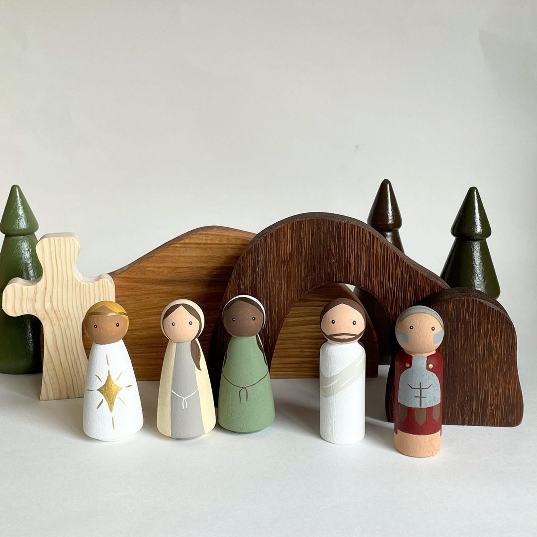 Resurrection Easter Peg Doll Set - Etsy