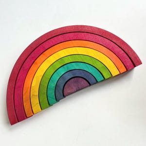 Chunky rainbow stacker-stained